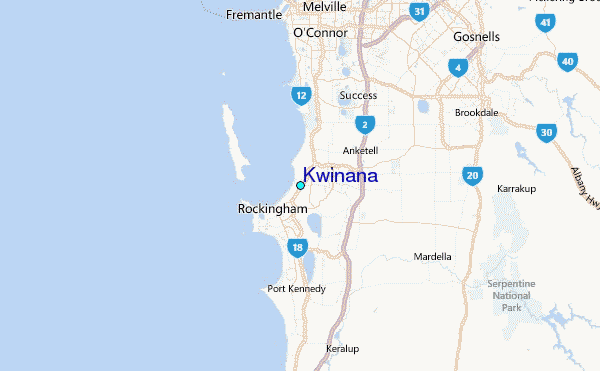 Kwinana Tide Station Location Map