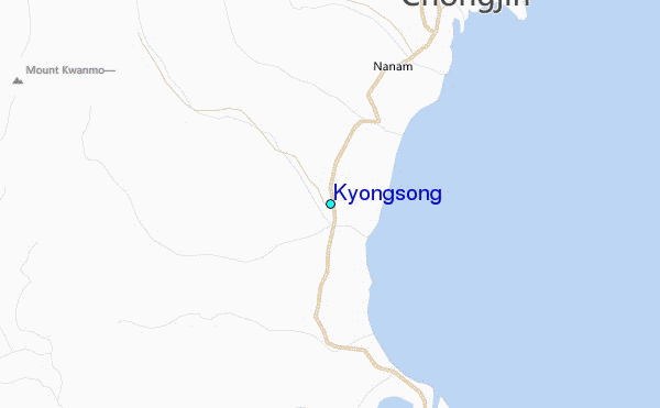 Kyongsong Tide Station Location Map