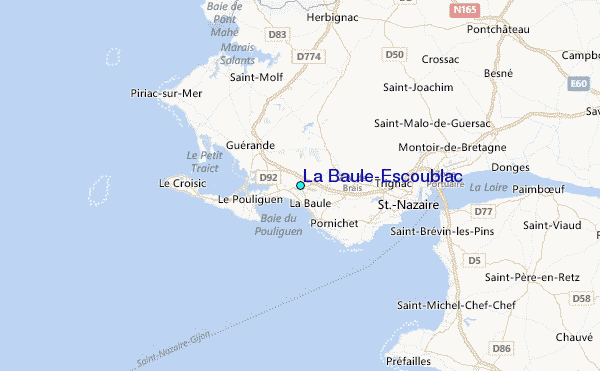 La Baule-Escoublac Tide Station Location Map
