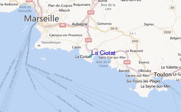 La Ciotat Tide Station Location Map
