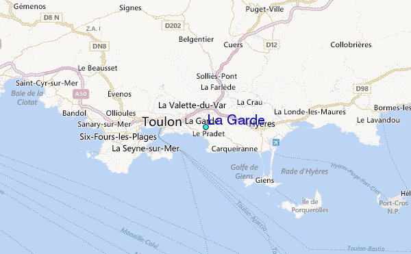 La Garde Tide Station Location Map