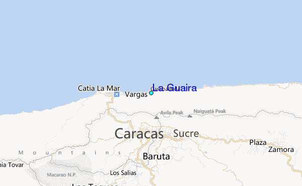 La Guaira Tide Station Location Map
