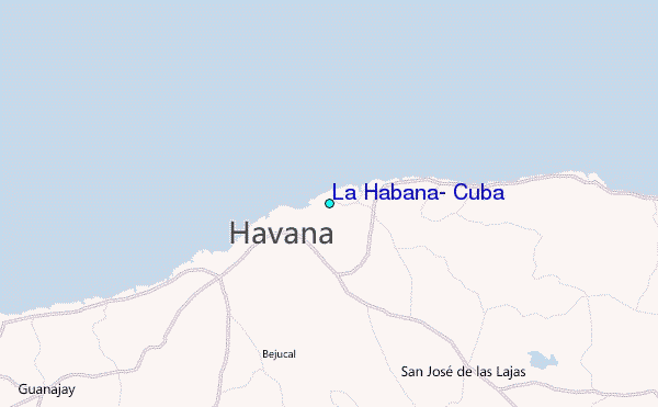 La Habana, Cuba Tide Station Location Map