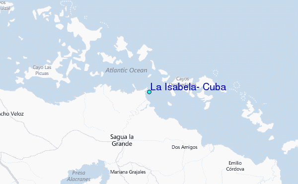 La Isabela, Cuba Tide Station Location Map