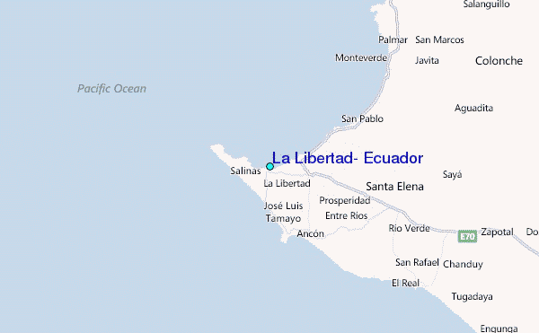 La Libertad, Ecuador Tide Station Location Map