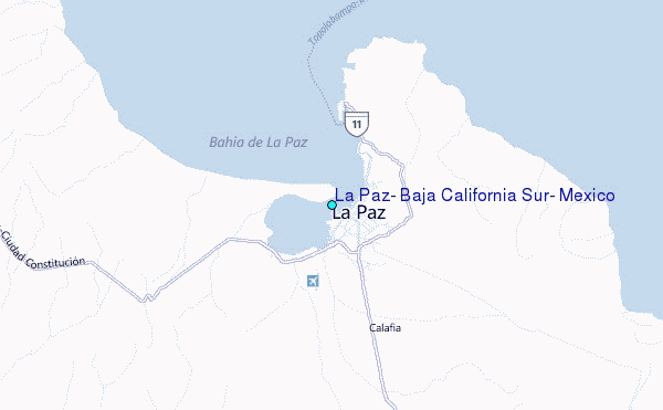 La Paz, Baja California Sur, Mexico Tide Station Location Map