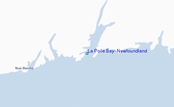 La Poile Bay, Newfoundland Tide Station Location Map