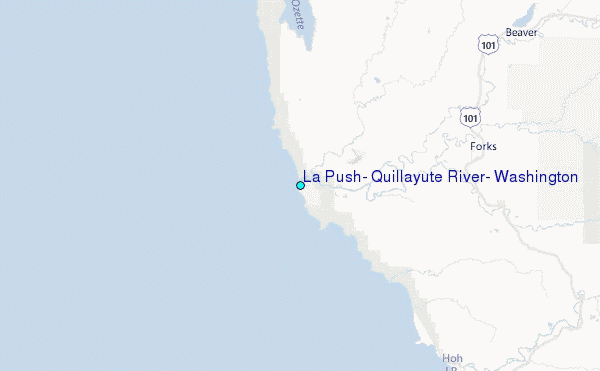 La Push, Quillayute River, Washington Tide Station Location Map