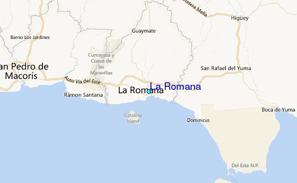 La Romana Tide Station Location Map