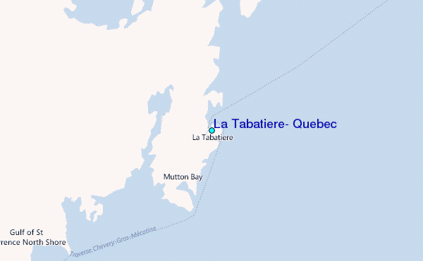 La Tabatiere, Quebec Tide Station Location Map