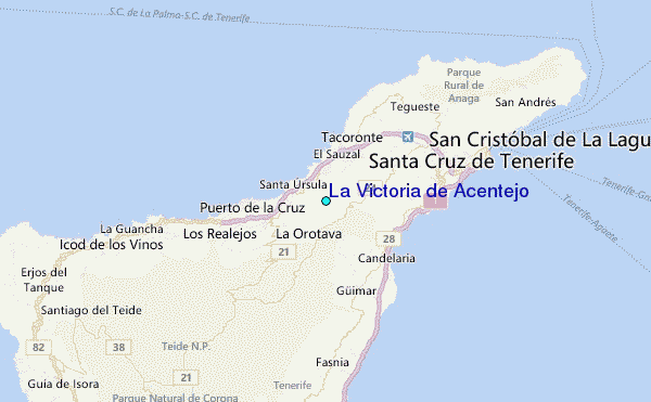 La Victoria de Acentejo Tide Station Location Map