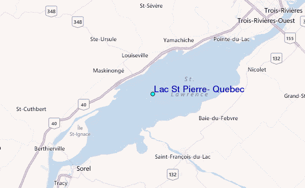 Lac St Pierre, Quebec Tide Station Location Map