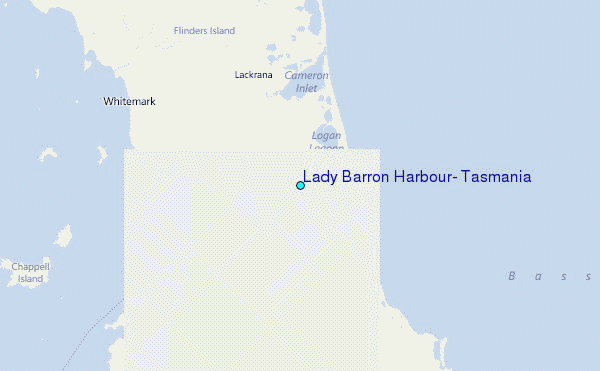 Lady Barron Harbour, Tasmania Tide Station Location Map