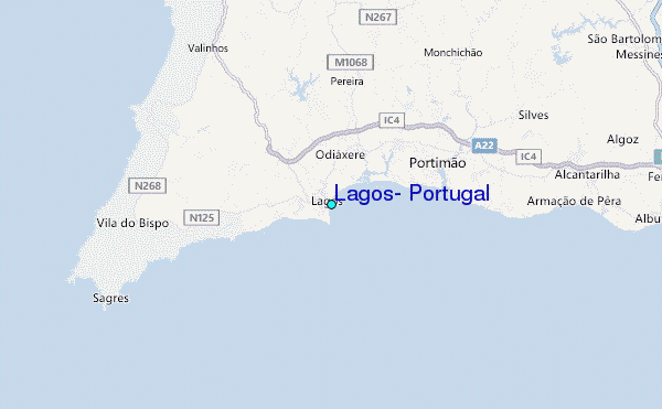 Lagos, Portugal Tide Station Location Map