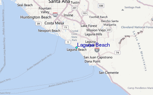 Laguna Beach Tide Station Location Map