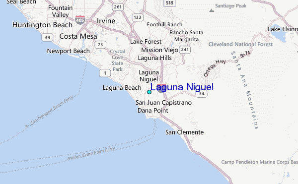 Laguna Niguel Tide Station Location Map