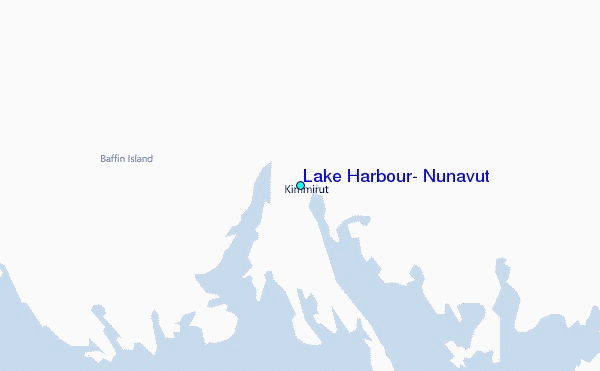 Lake Harbour, Nunavut Tide Station Location Map