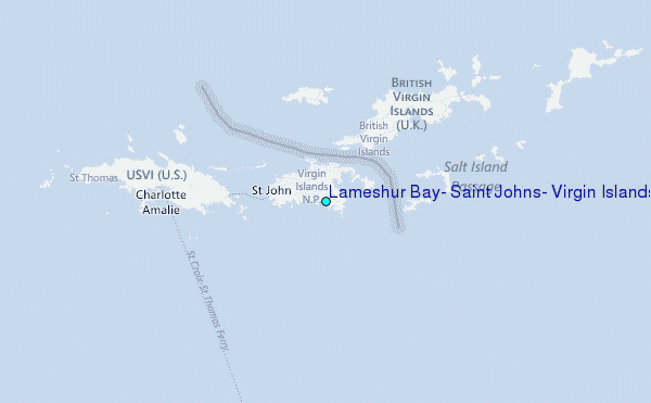 Lameshur Bay, Saint Johns, Virgin Islands Tide Station Location Map