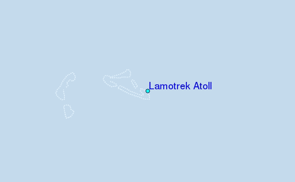 Lamotrek Atoll Tide Station Location Map