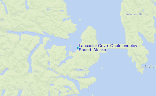 Lancaster Cove, Cholmondeley Sound, Alaska Tide Station Location Map