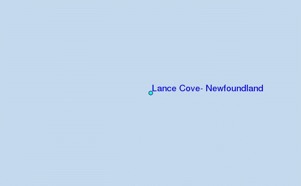 Lance Cove, Newfoundland Tide Station Location Map