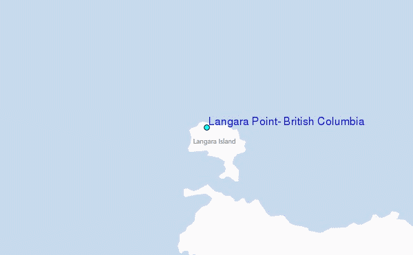 Langara Point, British Columbia Tide Station Location Map