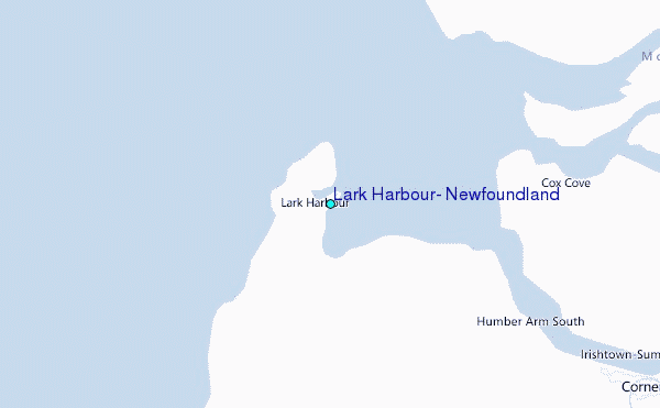 Lark Harbour, Newfoundland Tide Station Location Map