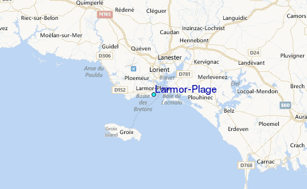 Larmor-Plage Tide Station Location Map
