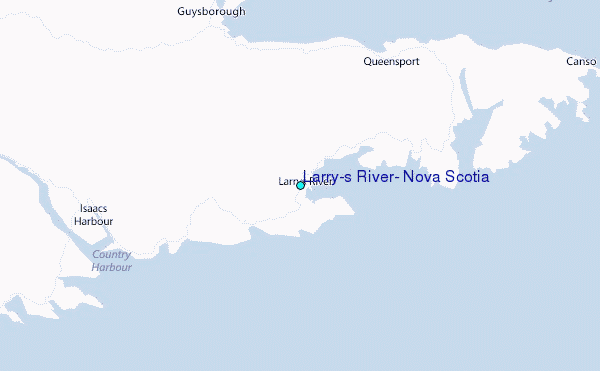 Larry's River, Nova Scotia Tide Station Location Map