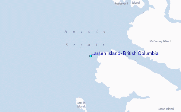 Larsen Island, British Columbia Tide Station Location Map