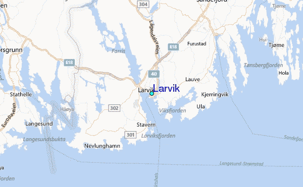 Larvik Tide Station Location Map
