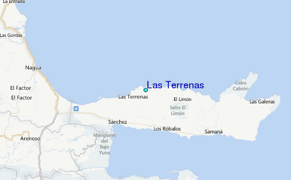 Las Terrenas Tide Station Location Map