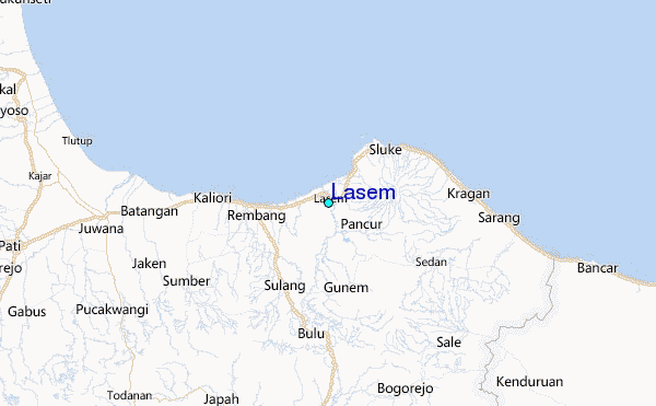 Lasem Tide Station Location Map