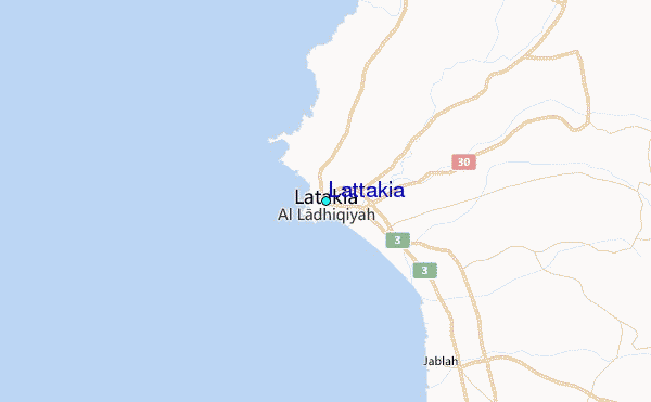 Lattakia Tide Station Location Map
