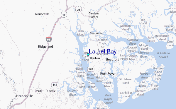 Laurel Bay Tide Station Location Map