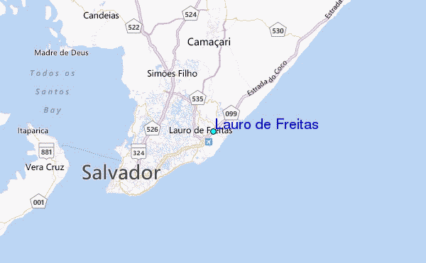Lauro de Freitas Tide Station Location Map