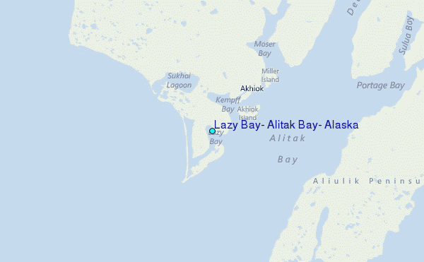 Lazy Bay, Alitak Bay, Alaska Tide Station Location Map