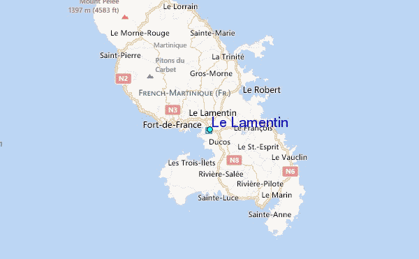 Le Lamentin Tide Station Location Map