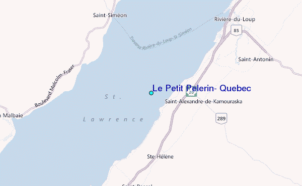 Le Petit Pelerin, Quebec Tide Station Location Map