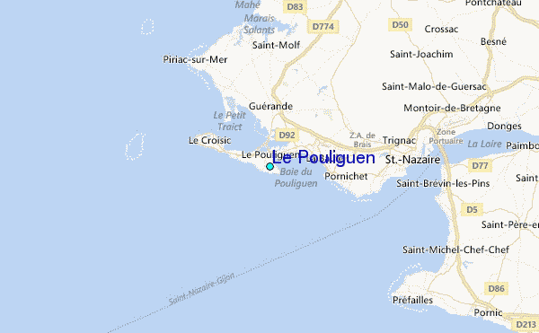 Le Pouliguen Tide Station Location Map