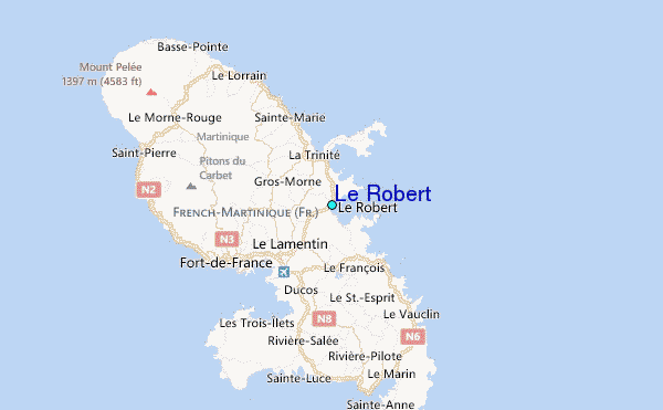 Le Robert Tide Station Location Map