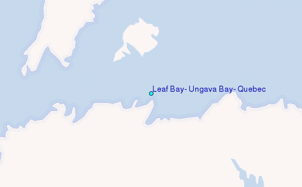 Leaf Bay, Ungava Bay, Quebec Tide Station Location Map
