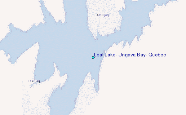 Leaf Lake, Ungava Bay, Quebec Tide Station Location Map