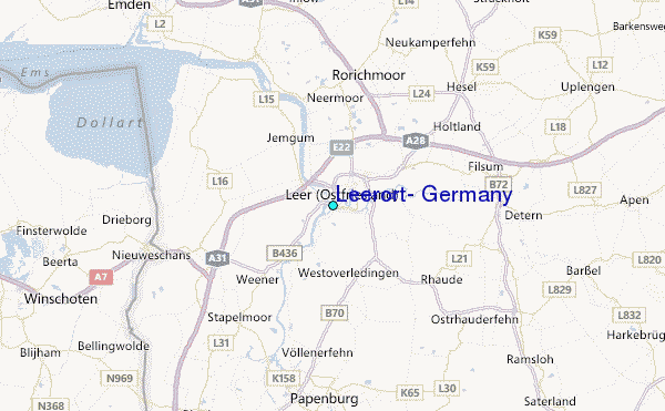 Leerort, Germany Tide Station Location Map