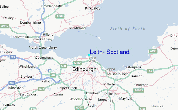 Leith, Scotland Tide Station Location Map
