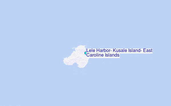 Lele Harbor, Kusale Island, East Caroline Islands Tide Station Location Map