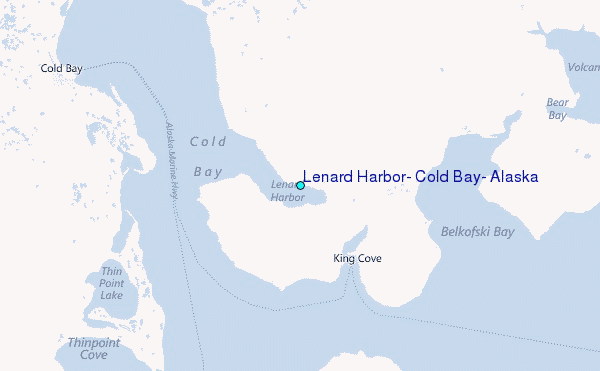 Lenard Harbor, Cold Bay, Alaska Tide Station Location Map