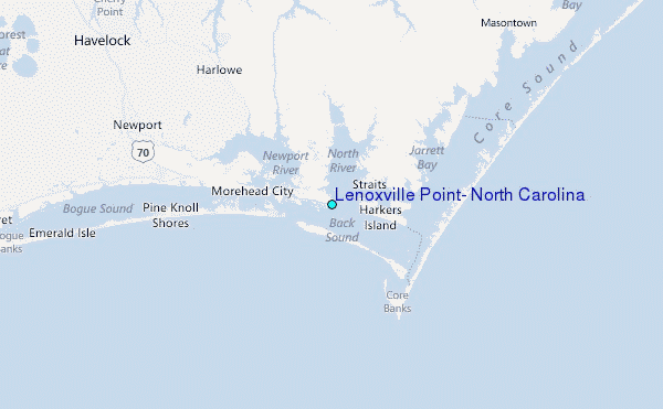 Lenoxville Point, North Carolina Tide Station Location Map