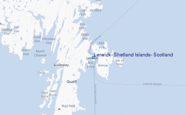 Lerwick, Shetland Islands, Scotland Tide Station Location Map