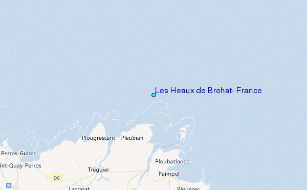 Les Heaux de Brehat, France Tide Station Location Map